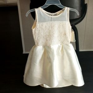 Between girls ivory satin dress sz 10